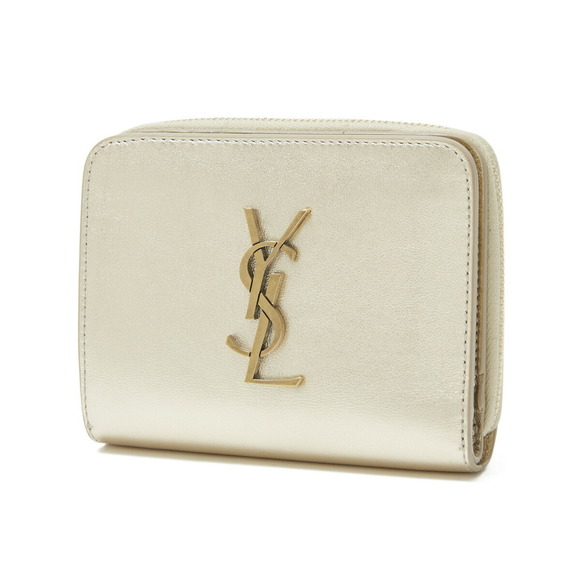 SAINT LAURENT Bifold Wallet with Coin Gold aaagi - Picture 2 of 9